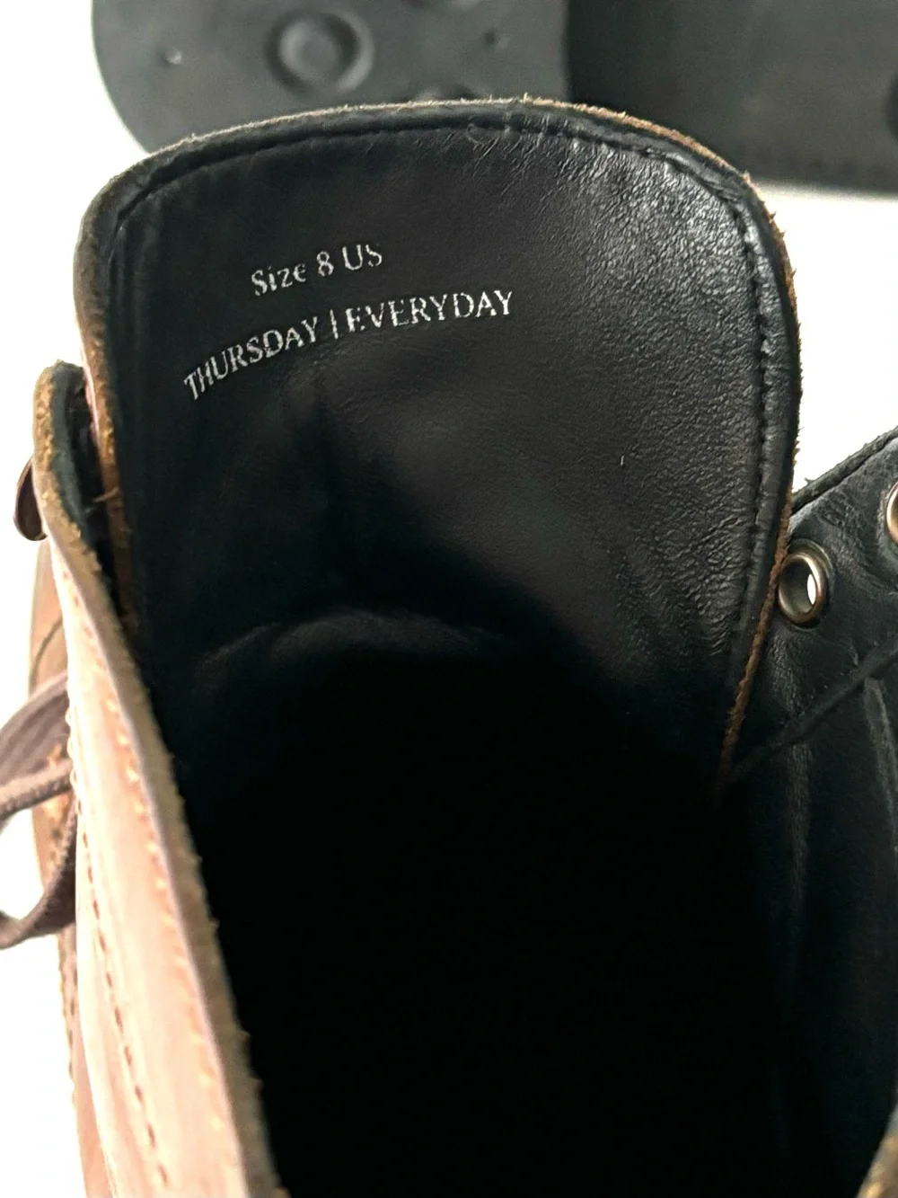 Thursday Everyday Mens Brown Leather Cap Toe Boots Size US 8
